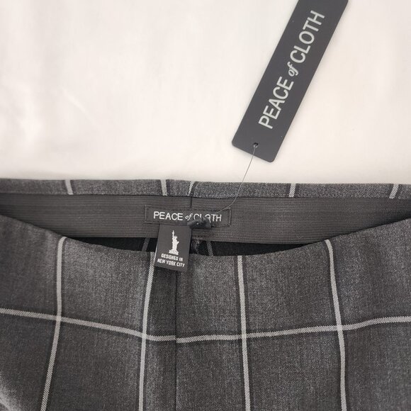 NWT Peace of Cloth Graphite Windowpane Pants - Size XS, Minimalist, Office Wear - Picture 6 of 7